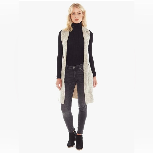 Love Tree Sweaters - Love Tree Sleeveless Long Sweater Knit Cardigan